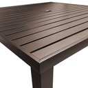 Ver imagem 3 de Mesa Tampo Ripado Quadrada 1.00x1.00m Alumínio Marrom