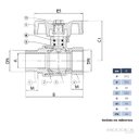 Ver imagem 2 de Válvula Esfera 1 Passagem Plena Macho X Fêmea Latão Forjado Borboleta Industrial Pn40 Ivm Italy