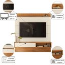 Ver imagem 2 de Rack Suspenso Triunfo para TV Off White Canela