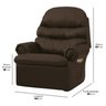 Poltrona Reclinável do Papai Corino para Descanso de Idosos:marrom - 3