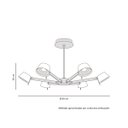 Ver imagem 3 de Pendente Led Metal 29w 3000k Luz Amarela Yamamura