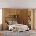 Ver imagem 1 de Quarto Modulado Casal 6 Peças Altezza Belmax:Freijó