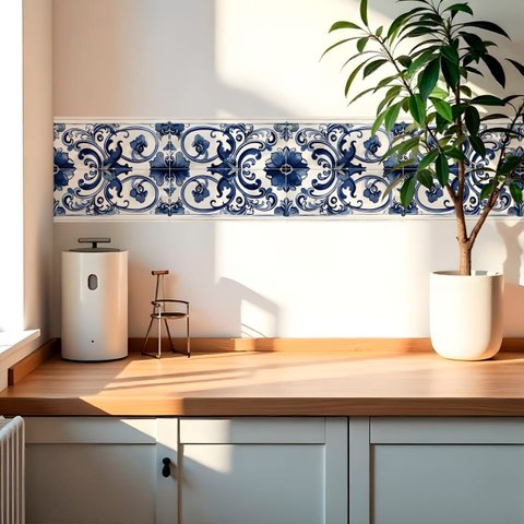 Faixa Decorativa Adesiva (autocolante) - Azulejos de Coimbra