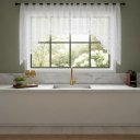 Ver imagem 6 de Cortina Renda Bando Cozinha Cascata 3,00 x1,00ALT Diversas:Arabesco Branca
