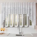 Ver imagem 4 de Cortina Renda Bando Cozinha Cascata 3,00 x1,00ALT Diversas:Arabesco Branca