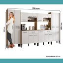Ver imagem 7 de Armário de Cozinha Compacta Arizona Slim Carraro Carvalho com Branco