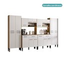 Ver imagem 3 de Armário de Cozinha Compacta Arizona Slim Carraro Carvalho com Branco