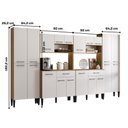 Ver imagem 5 de Armário de Cozinha Compacta Arizona Slim Carraro Carvalho com Branco