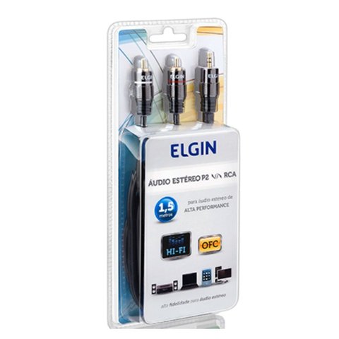 Cabo P2-Macho Elgin - 2 Rca-Macho 1,5m: Tecnologia Avançada