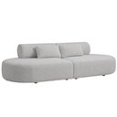 Ver imagem 1 de Sofá Orgânico Horizonte 4 Lugares 230cm Bouclé Cinza Claro - Nexta Casa
