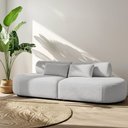 Ver imagem 2 de Sofá Orgânico Horizonte 4 Lugares 230cm Bouclé Cinza Claro - Nexta Casa