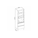 Ver imagem 4 de Paneleiro Cozinha Modulado Proença C/ 2 Portas C/ Vidro 2gavs 70cm Nogueira/carbono Prime Tx Demó