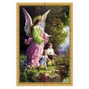 Ver imagem 1 de Quadro Anjo da Guarda com Crianças 60x40 em Azulejos