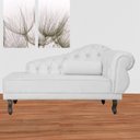 Ver imagem 3 de Divã Recamier Larissa Suede 150cm Lado Esquerdo + Brinde