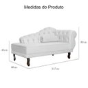 Ver imagem 6 de Divã Recamier Larissa Suede 150cm Lado Esquerdo + Brinde