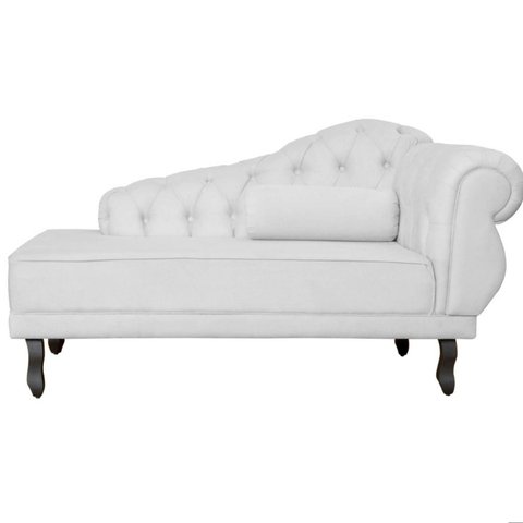 Divã Recamier Larissa Suede 150cm Lado Esquerdo + Brinde