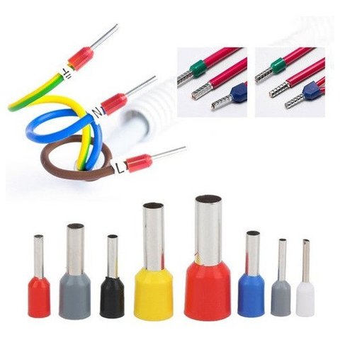 700un Caixa Kit Terminal Tubular Ilhós 0,5mm a 10mm Estojo