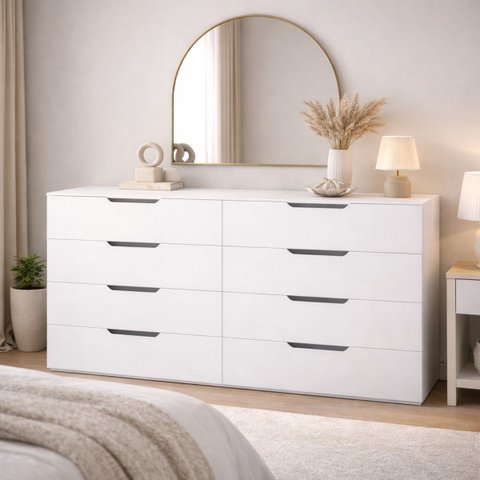 Cômoda Organizadora 8 Gavetas 150cm Madri Politorno Móveis