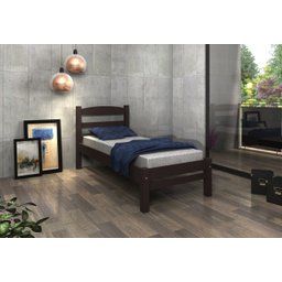 Cama de Solteiro Madeira Maciça Cor Tabaco - 1