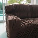 Ver imagem 4 de Capa para Sofá de Canto 5 Lugares Malha Elastica:Marrom