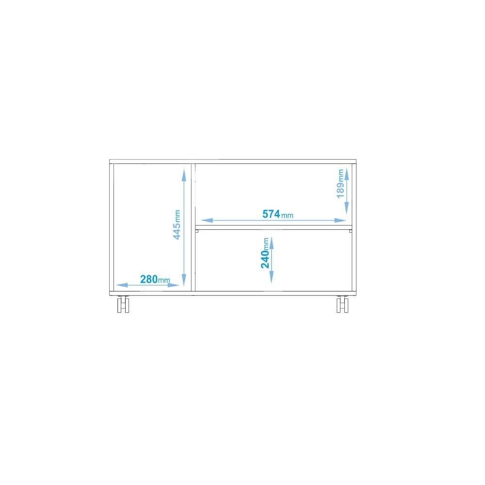 Armário Infantil com 3 Portas e Rodízios - Branco - 5