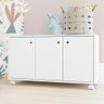 Armário Infantil com 3 Portas e Rodízios - Branco - 1