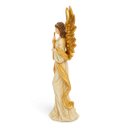 Ver imagem 5 de Escultura Natalina Anjo Celestial com Harpa e Asas Douradas a: 45cm L: 20cm C: 15cm