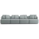 Ver imagem 3 de Sofá 4 Lugares para Sala de Estar Living 308cm Arlo F04 Linho Cinza - Lyam Decor