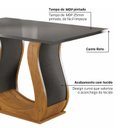 Ver imagem 5 de Mesa de Jantar 4 Lugares Retangular Tampo de MDP Nubia Cinza/Mel