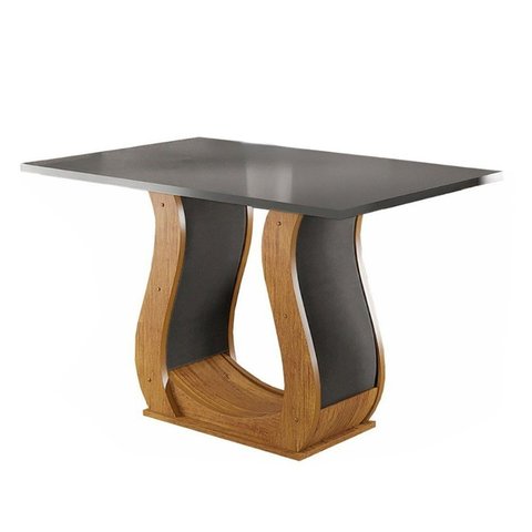 Mesa de Jantar 4 Lugares Retangular Tampo de Mdp Nubia