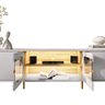 Rack Sala de Estar Led Juquehy Off White Cinamomo Bechara - 5
