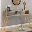 Ver imagem 2 de Aparador para Sala de Estar Pés Palito Mônaco L03 Castanho - Lyam Decor