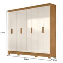 Ver imagem 2 de Conjunto Guarda Roupa e Cômoda Moval 2 Peças 8 Portas 8 Gavetas