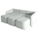Ver imagem 4 de Sofá Cama Modulado Retrátil e Reclinável Decorativo Varsóvia 306cm Veludo Cinza G33 - Gran Belo