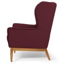 Ver imagem 3 de 2 Poltronas Base Manu Madeira B-278 Veludo Marsala Domi