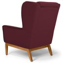Ver imagem 2 de 2 Poltronas Base Manu Madeira B-278 Veludo Marsala Domi