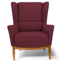 Ver imagem 5 de 2 Poltronas Base Manu Madeira B-278 Veludo Marsala Domi