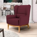 Ver imagem 6 de 2 Poltronas Base Manu Madeira B-278 Veludo Marsala Domi