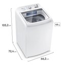 Ver imagem 2 de Máquina de Lavar Electrolux 17Kg Branca Essential Care com Cesto Inox LED17 - 220V