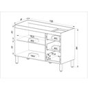 Ver imagem 4 de Balcão de Cozinha para Pia 120 Cm 2 Portas 3 Gavetas Quiditá Fumê/grafite