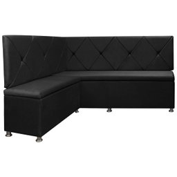 Conjunto Canto Alemão com Bau para Bar Lanchonete Preto 125x160cm Sofa Store - 5