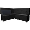 Conjunto Canto Alemão com Bau para Bar Lanchonete Preto 125x160cm Sofa Store - 3