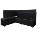 Ver imagem 4 de Conjunto Canto Alemão com Bau para Bar Lanchonete Preto 125x160cm Sofa Store