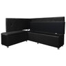 Conjunto Canto Alemão com Bau para Bar Lanchonete Preto 125x160cm Sofa Store - 4
