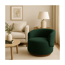 Ver imagem 3 de Poltrona Decorativa Sala Estar Orgânica Beatriz Boucle Verde - Montanaris Decor