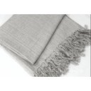Ver imagem 2 de Manta Xale para sofá e cama 1,50x2,20m CINZA CLARO tear protetora artesanal decorativa