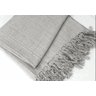 Manta Xale para sofá e cama 1,50x2,20m CINZA CLARO tear protetora artesanal decorativa - 2