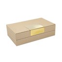 Ver imagem 1 de Caixa Decorativa em Mdf com Revestimento Fendi em Pu e Metal Dourado 14x23x6,5cm
