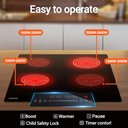 Ver imagem 2 de Amzchef Cooktop Elétrico 30'' Indução com 4 Bocas Boost, Controle Touch