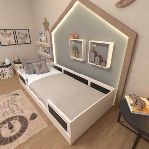 Cama Infantil Montessoriana Solteiro Lua
